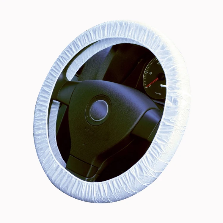 clear or white color plastic disposable car steering wheel cover