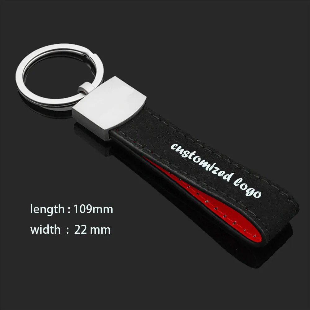 Sueded Metal Buckle Car Keychains with Brand Logo for Sline For BMW M  For Benz AMG Badge Key Chain  Keys Rings Fashion Gift