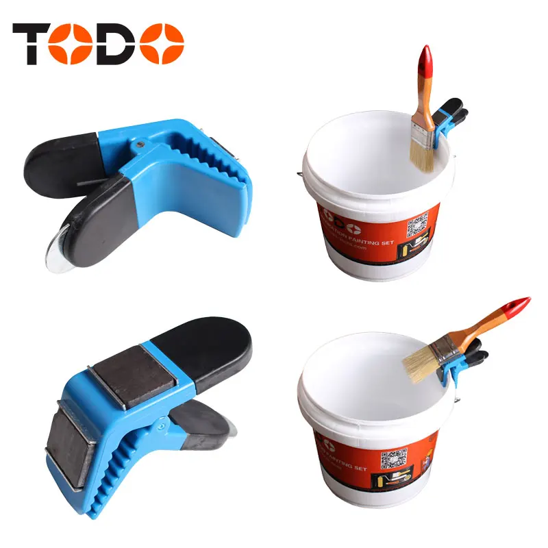 TODO TOOLS Magnetic Paint Brush Holder clip with can opener