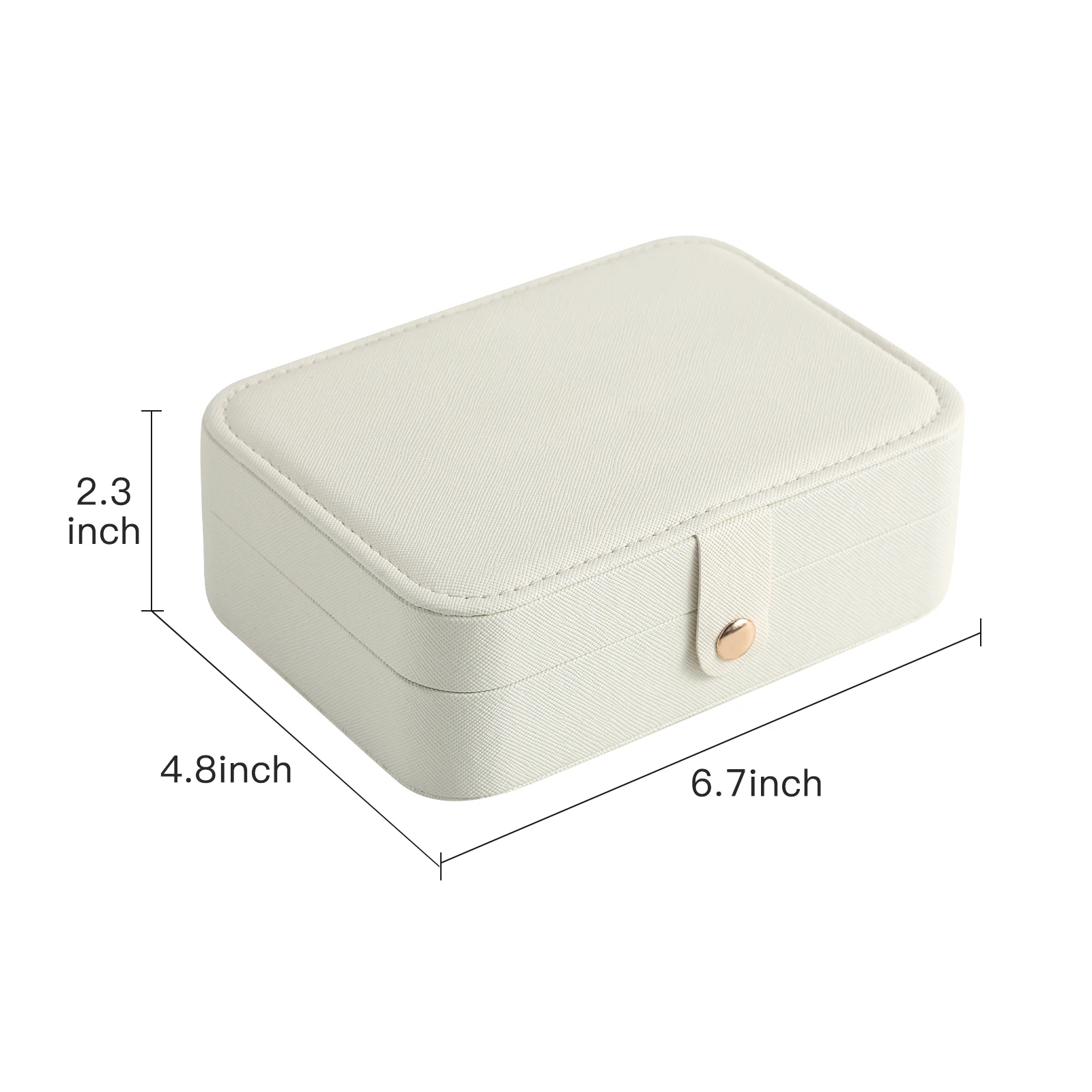 Wholesale Custom Logo Small PU Leather Jewelry Box Blue Travel Jewellery Necklace Ring Earring Jewellery Organizer Girl Gift