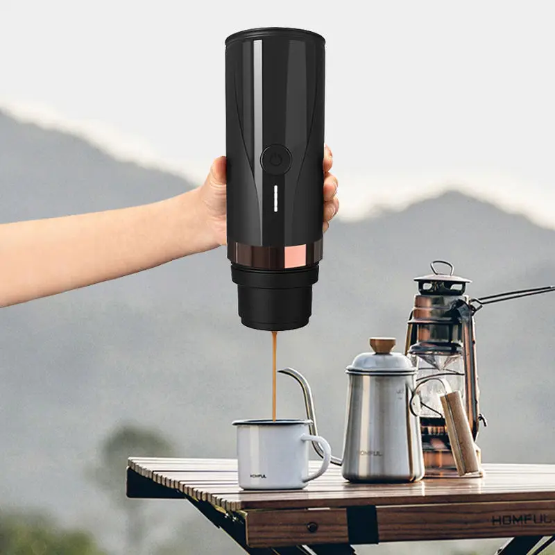 PCM01 1800mAh Portable outdoor capsule coffee machine concentrate semi-automatic small home car outdoor camping