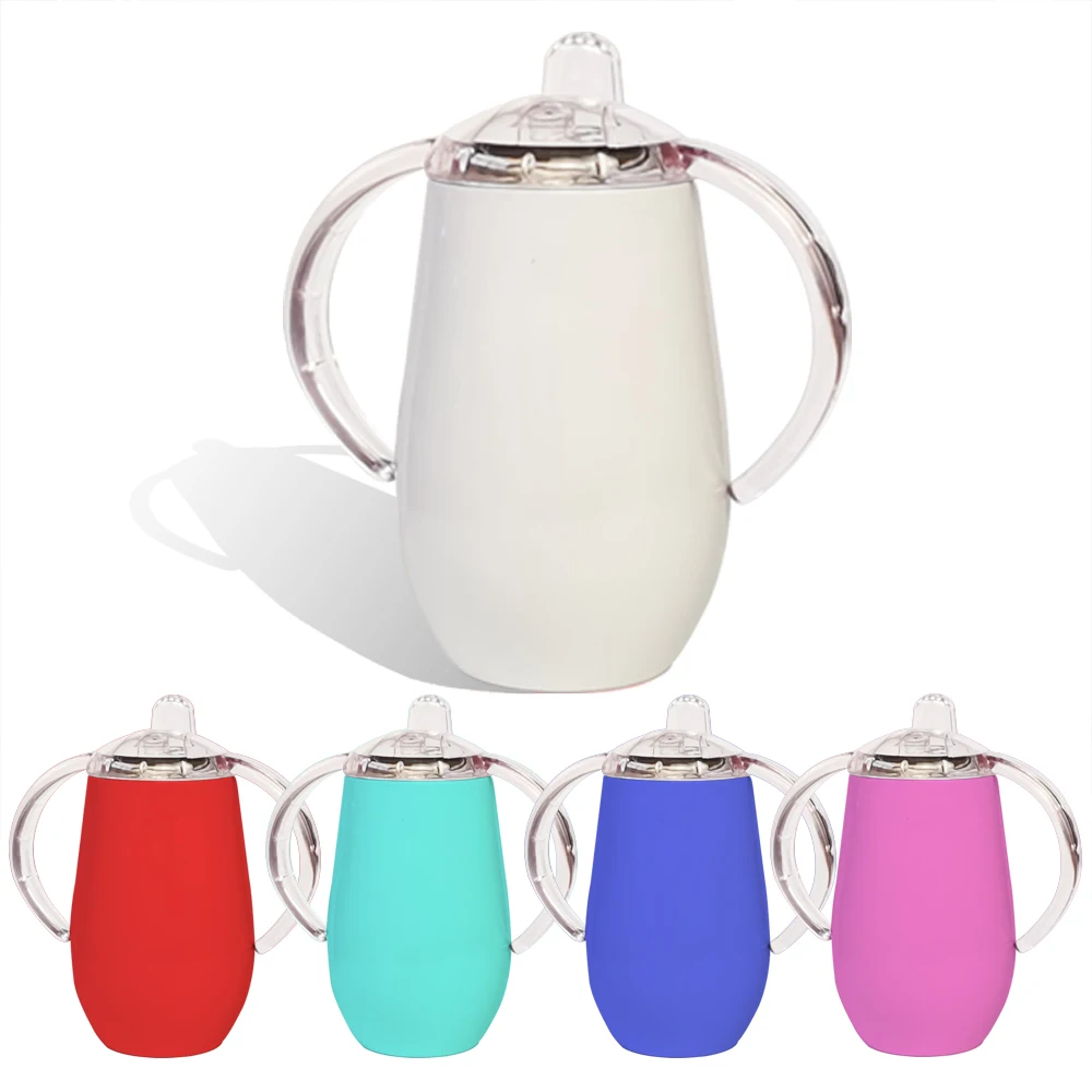 Customized 300ml double wall bpa free sippy kids tumbler wholesale stainless steel reusable portable vacuum drink sippy cups