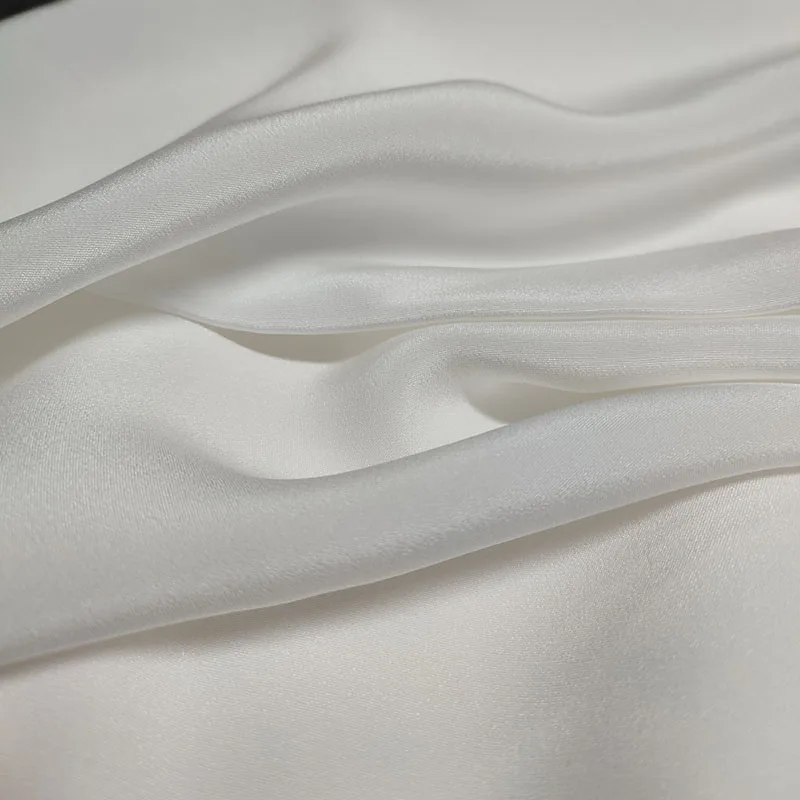 
 Роскошные 40 мм 4 слоя из тяжелого шелка крепдешин ткань 100% чистого шелка тяжелая ткань свадебное платье  