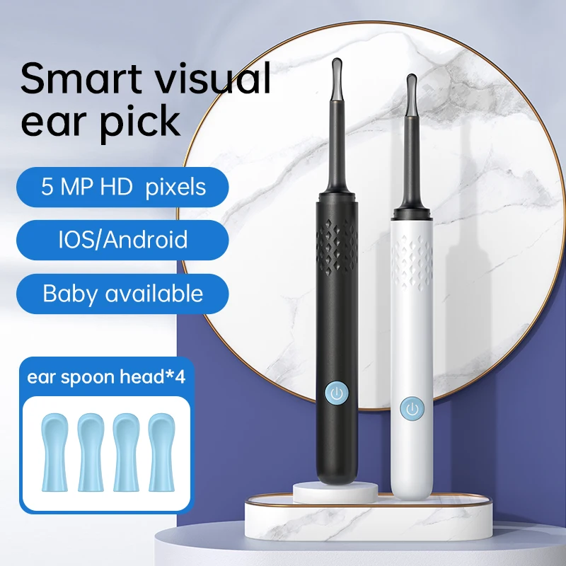 N3 Wholesale Baby Adult Endoscope Ear Cleaner Wireless Smart Visual Ear Cleaner Otoscope Ear Wax Remover Tool With Camera