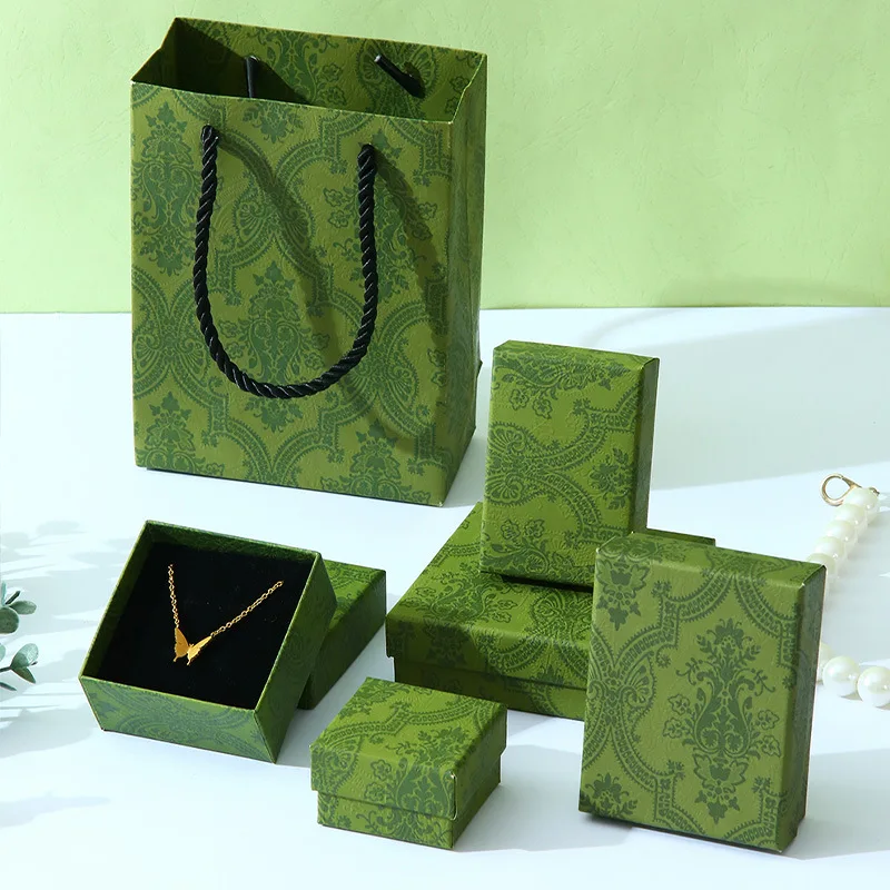 Hot Eco Friendly Custom Logo Recyclable Handmade Gift Box Packing For Jewellery Necklace Bracelet Rings Drawer Paper Jewelry Box