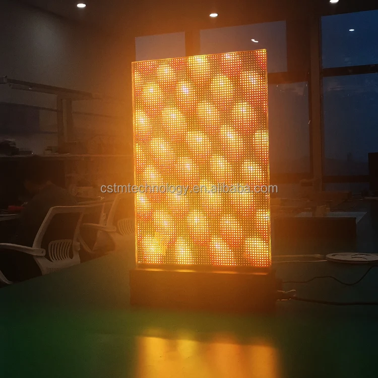 1030*1000mm p5 p10 Electronic Glass Exhibition Hall Smart Glass Video Computer Phone Control Display LED Photoelectric Glass