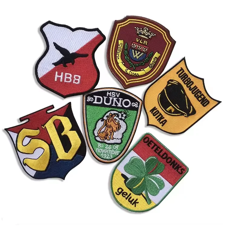 2021 Popular Design Customized Fabric Labels Badges Tajima Textile Full Embroidery Patches for Jeans