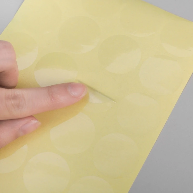 Label Super Gloss transparent Retail Packaging Envelope box Seals sticker Round Circle Wafer Seal Labels