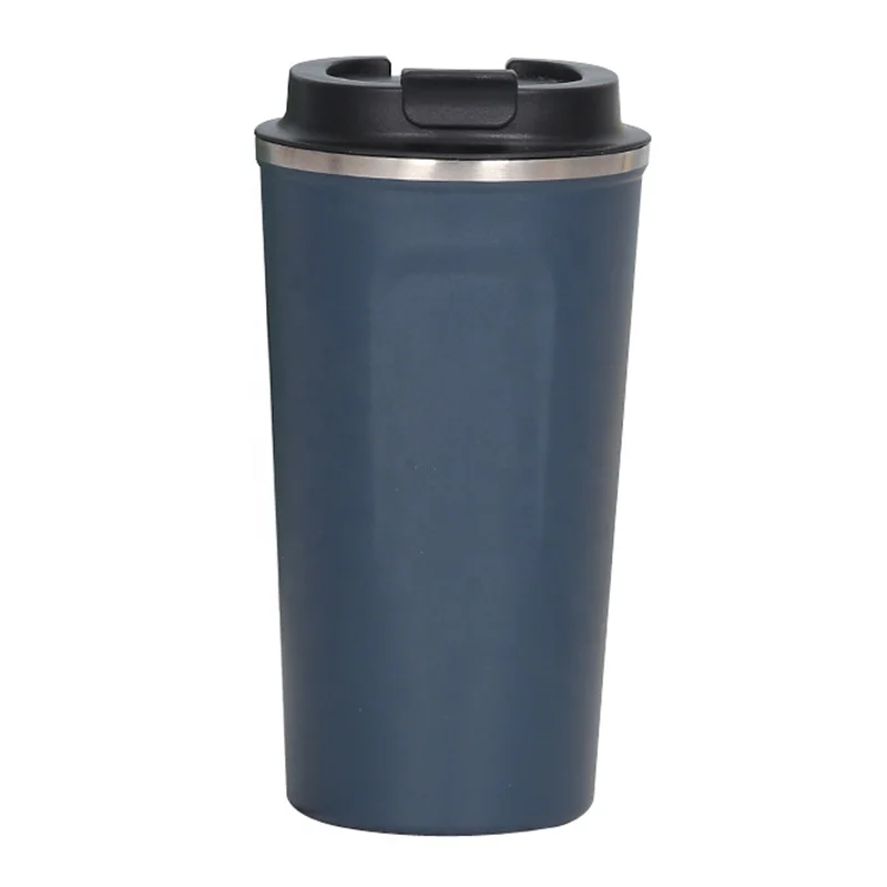 Custom Logo Printed Hip Coffee Tumbler Reusable Powder Coated Travel Mug Stainless Steel Insulated Coffee Cup