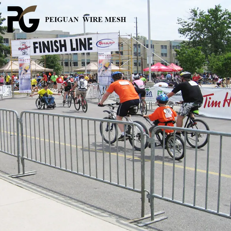 Индивидуальные легко собранные металлические барьеры для безопасности дорожного движения временные баррикады контроля толпы переносные дорожные