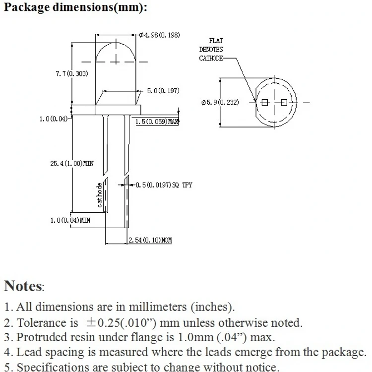 
High quality through hole 30 degree 5mm yellow traffic lights led 590nm wavelength 