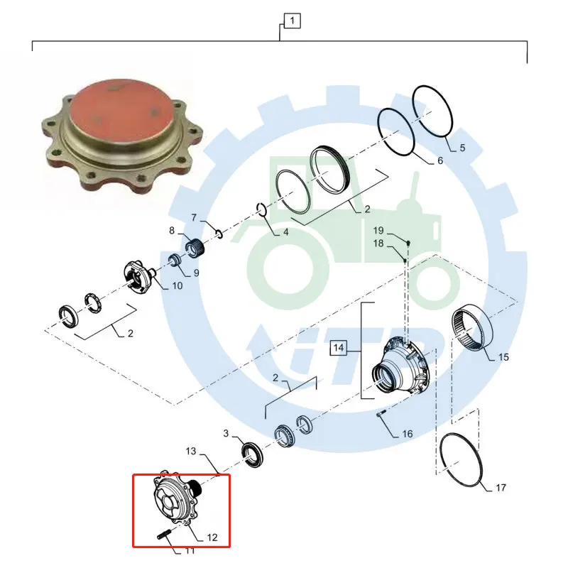 87708445 фланец подходит для корпуса IH580N 580SN 586H 580NEP 570NEP 588H 580SM