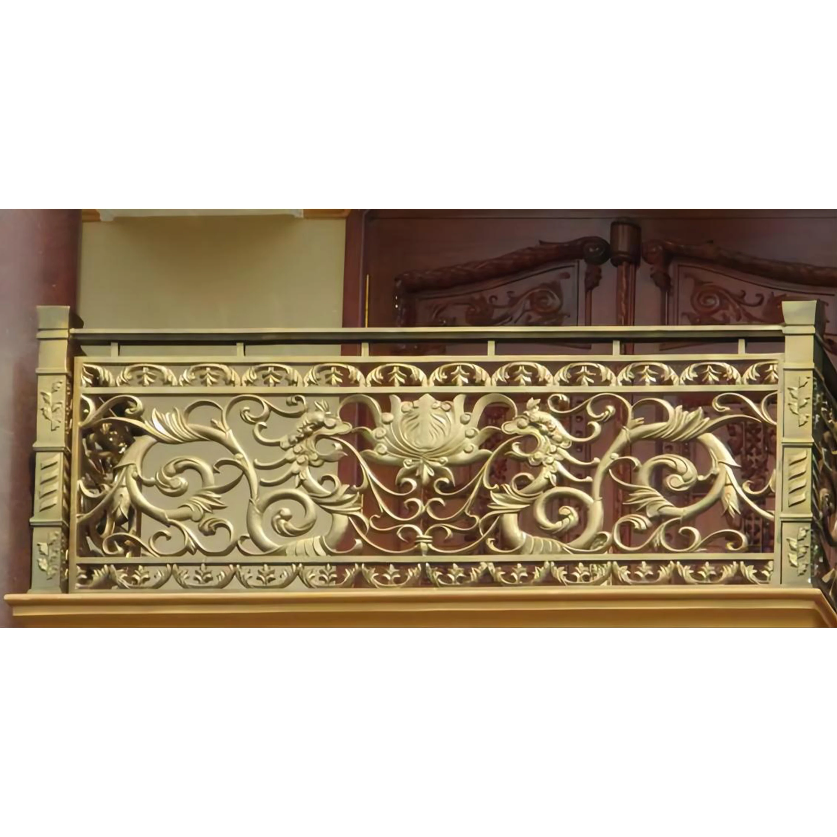 New Luxury Design Professional Customized Outdoor Used Cast Wrought Iron Balcony Stair Railing Wrought Iron Balcony Railing