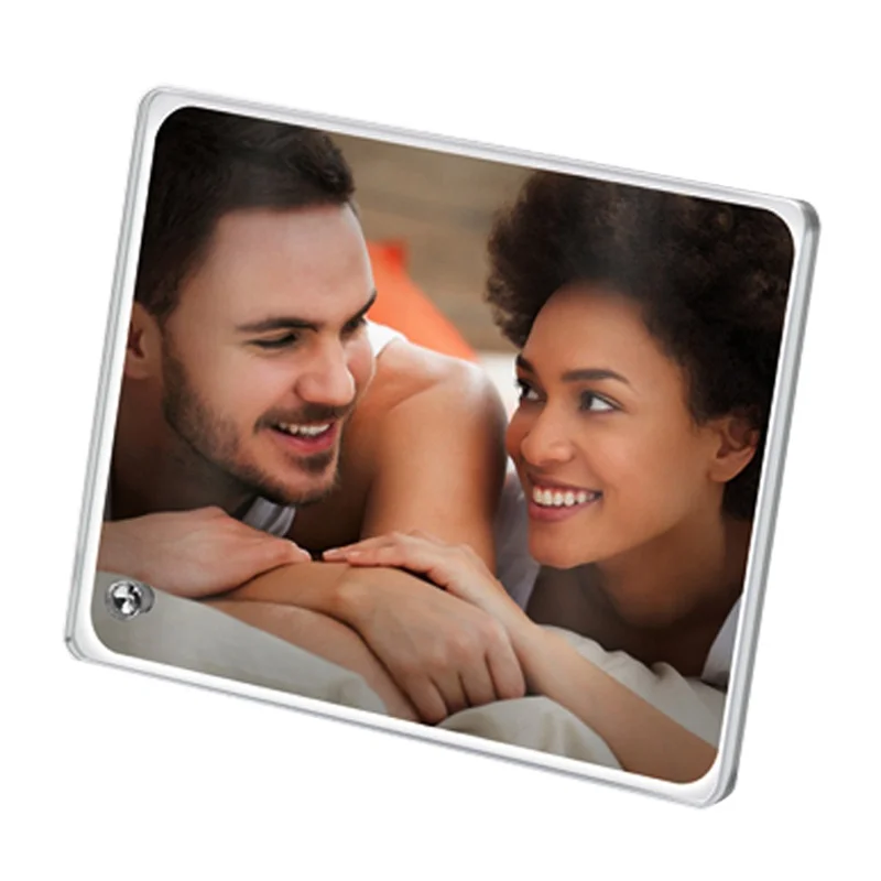 BL-06  Sublimation Glass Photo Frame Clock High Quality Blank Glass Photo Frame Consumables
