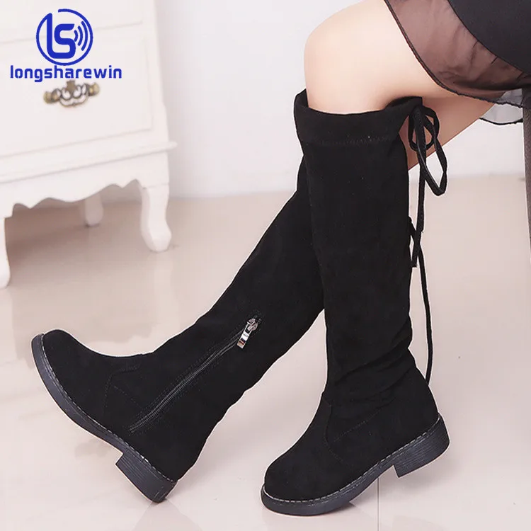 Новейший дизайн; Сезон зима детские высокие черные носки-подколенки для девочек кожаная обувь с высоким голенищем; Элегантная кожаная обувь, обувь для снега, женские сапоги