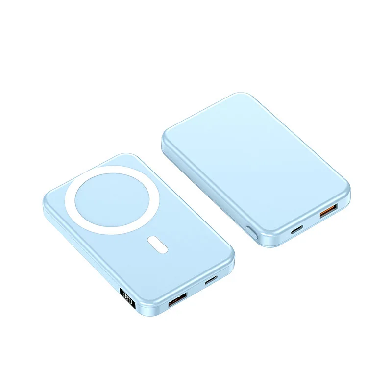 Magnetic wireless bidirectional quick charging treasure suitable for apple mobile phone charging portable power supply 5000mah