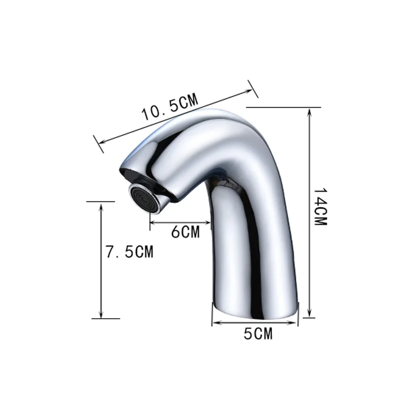 Smart Automatic Sensor Faucet Induction Basin Faucet,Bathroom Hotel Brass Infrared Induction Hot Cold Single Cold DC AC Faucet