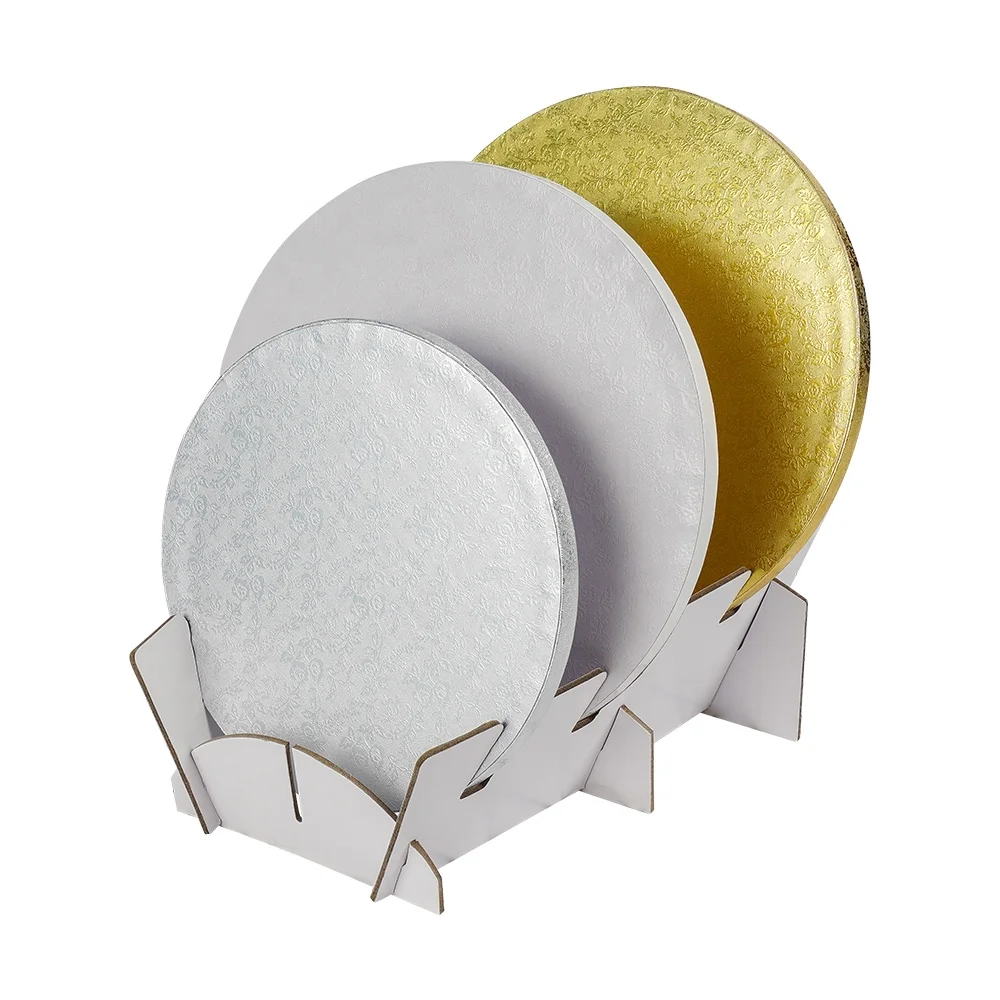 Mdf Cake Boards With Custom Logo Waterproof Embossed Food Grade Cake Drum Round