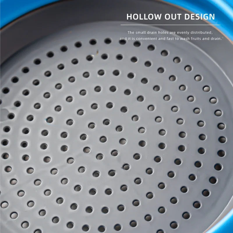 Wholesale  Folding Kitchen Strainer Collapsible Fruit And Vegetable Draining Storage Basket With Hanging Handle