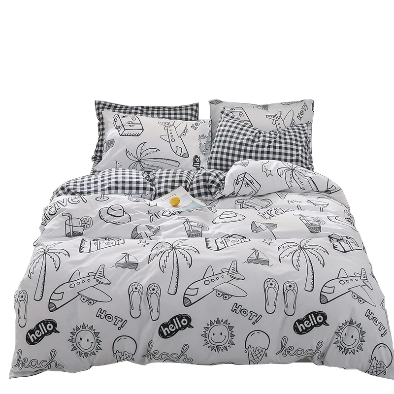 bedspread wholesale african style room designs 3d printed king size kids bed sheet set with quilt cover and fitted linen