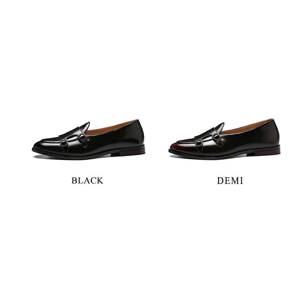 37-48 Big Size Men Women Black Smoking Slippers Buckle Causal Business Loafers Shoe Wedding Dress Shoe 202-1