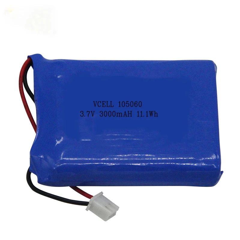 VP105060  3.7V 3000mAh lipo battery warpped blue PVC