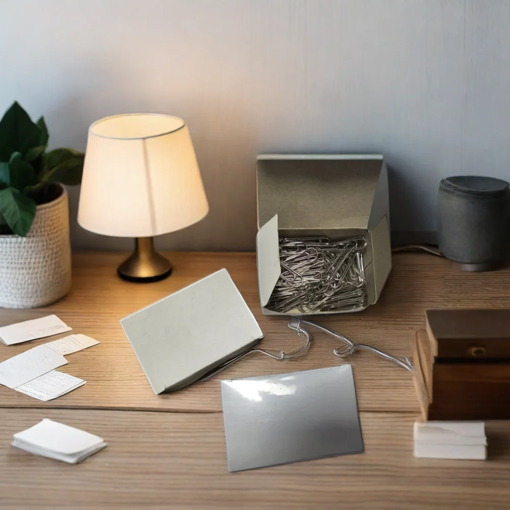 Promotion Price 28mm 100pc Flat round Silver Metal Paperclips Office Supplies Essential Paper Clips