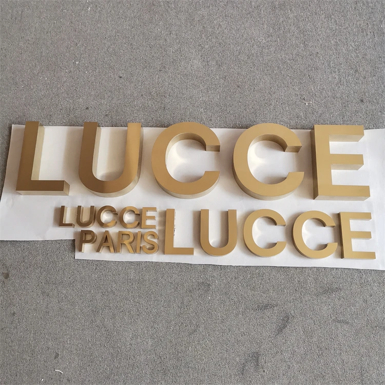 Custom 3D Metal Letter Signs Stainless Steel Metal Wall Sign 3D Letters Alphabet Shop Outdoor Letter Signage