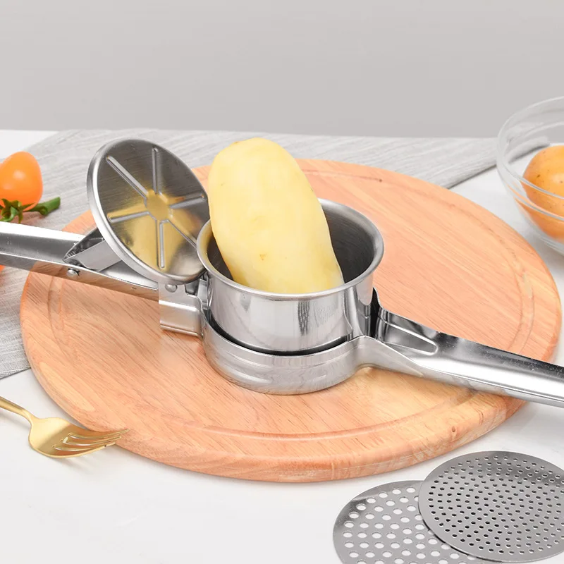 Stainless steel potato press Stainless Steel Multifunctional Kitchen Tool Potato Pressure Device Potato Ricer
