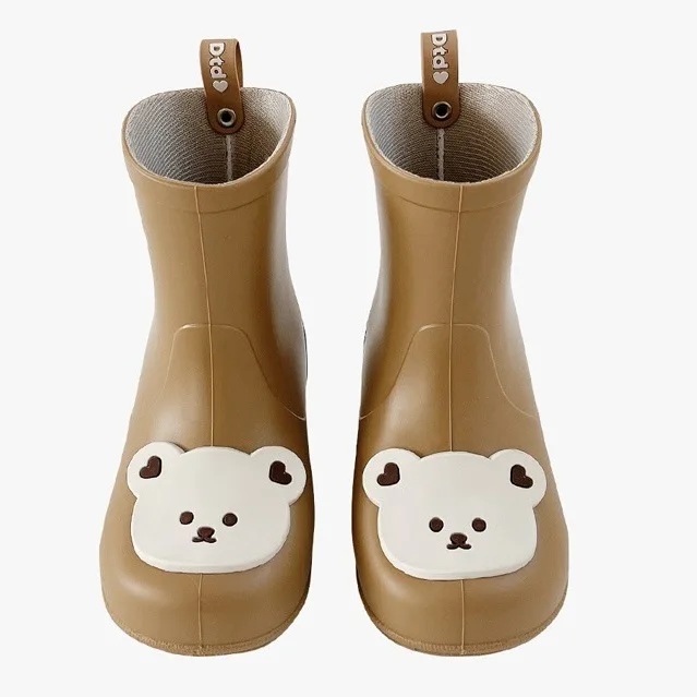 Детские резиновые сапоги, Нескользящие, водонепроницаемые легкие, для начинающих ходить мальчиков и девочек