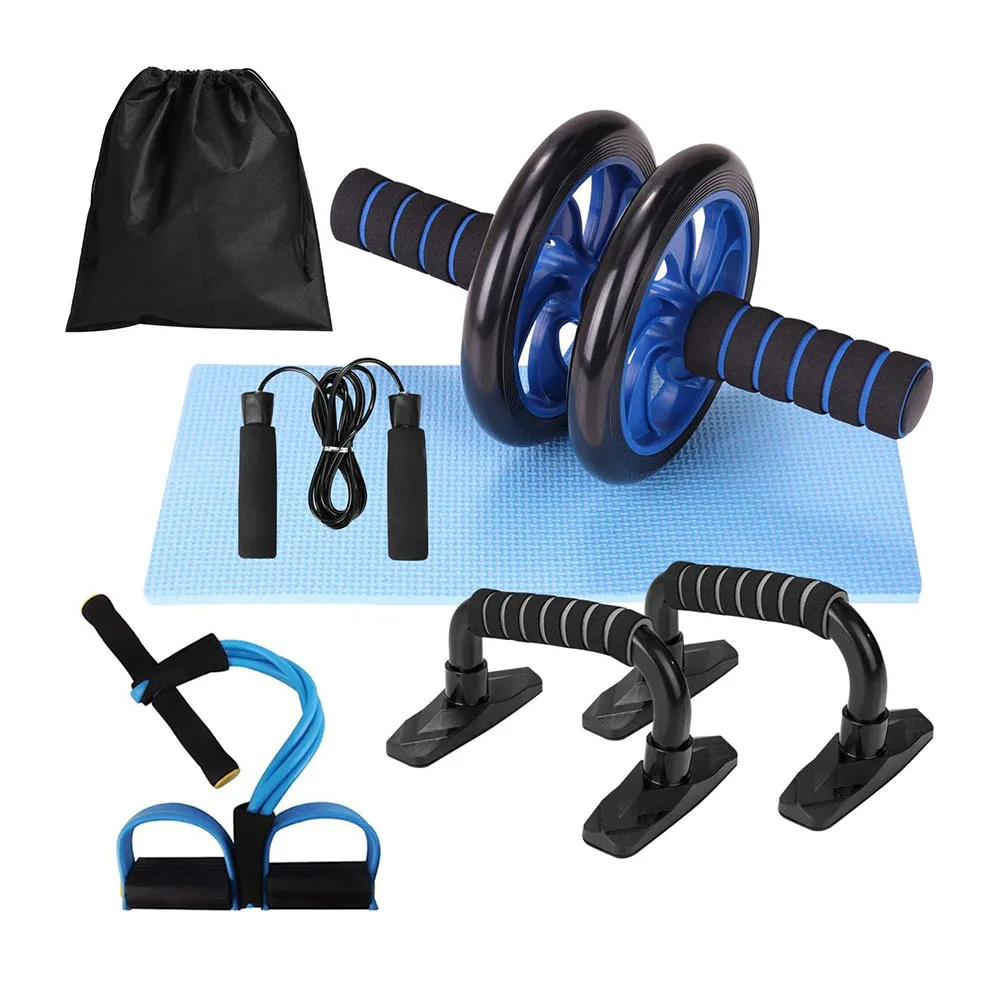 
Home Exercise Equipment Fitness Accessories 4 In 1 Ab Wheel Roller Set  (1600258254022)