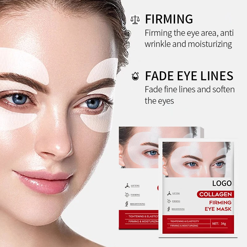 Wholesale OEM Anti Wrinkle Invisible Face Mask Real Deep Under Eye Collagen Patches Hydrogel