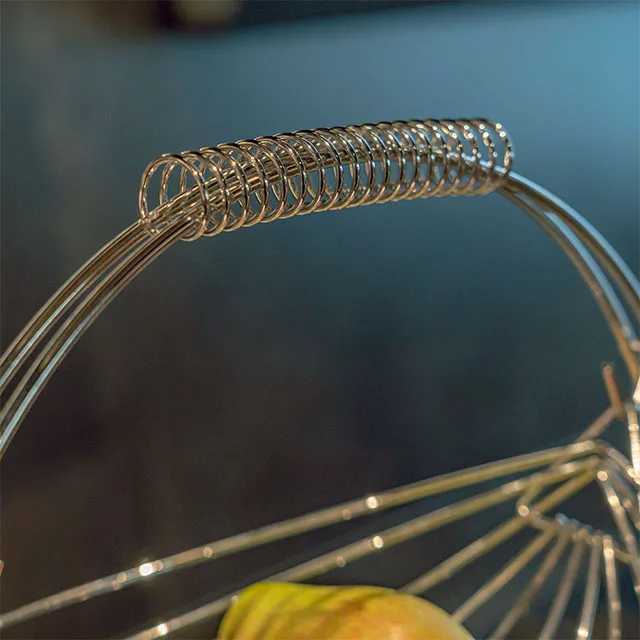 Exquisite workmanship 2 tier countertop metal fruit wire basket bowl fruit basket