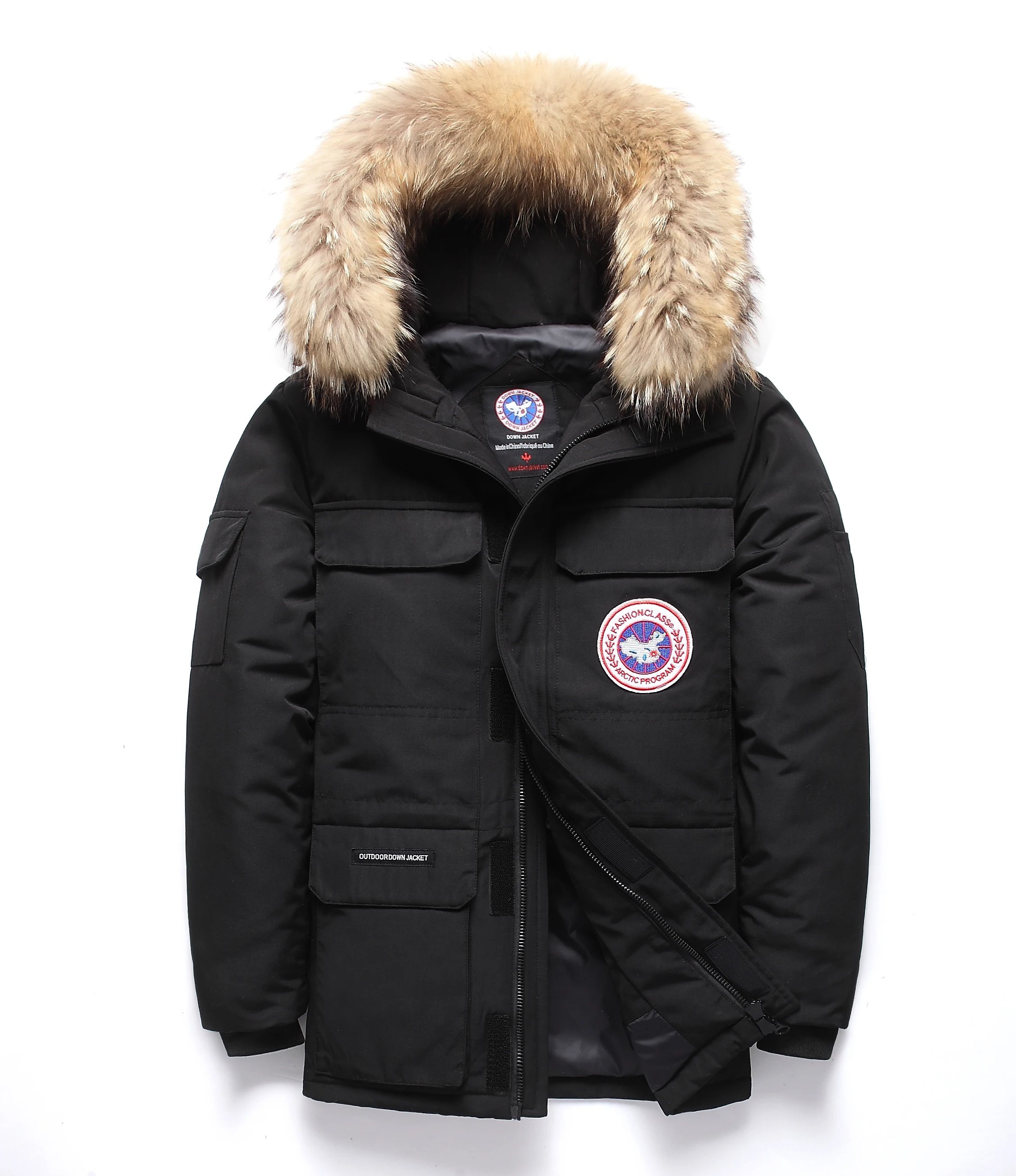 
Canada Winter Windbreaker Out door Longer Puffer Jacket Coat Mens Padding Jackette for Men 