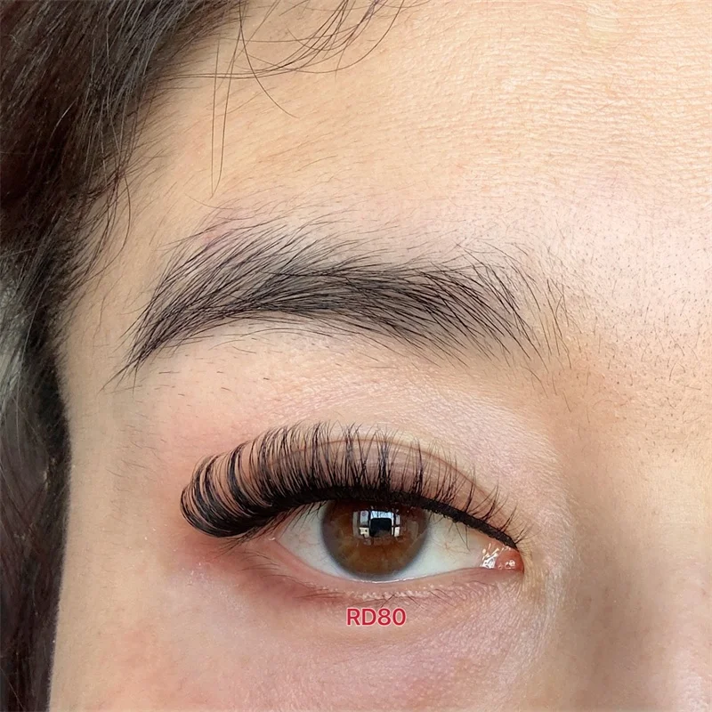 Qingdao Sunland Russian Striplashes Faux Mink Eyelashes Clear Band 10mm D Curl Strip Lashes Russian Strip Eyelashes