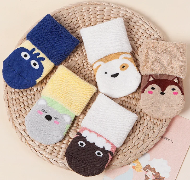 Autumn and winter cotton cute children socks breathable baby kids thicken socks