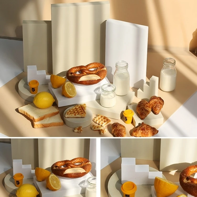 Hot Selling 6 in 1 Mixed Geometric Cube Photography Background Foam Props for Different Situation Decoration