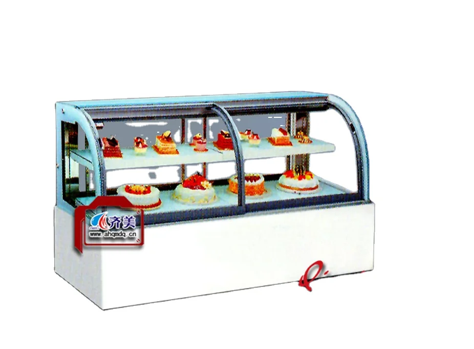 12DP refrigerating showcase for displaying cakes with arc glass (open door in the front)