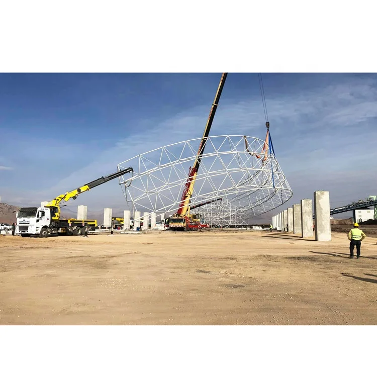 Xuzhou LF-BJMB Steel Dome Structure Industry Warehouse arch coal shed