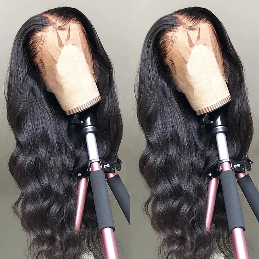 
 Оптовая продажа, бразильские виргинские волосы, предварительно выщипывающиеся волосы, HD прозрачные кружевные передние парики для черных женщин, натуральные волосы, парики  