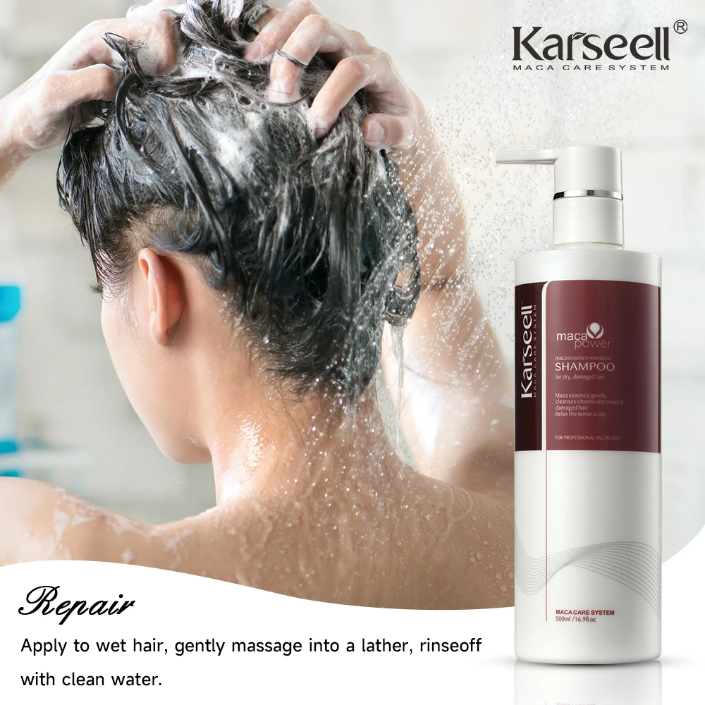 Karseell Sulfate-free Private Label Organic Shampoo Argan Oil Natural Collagen Biotin Hair Growth Shampoo