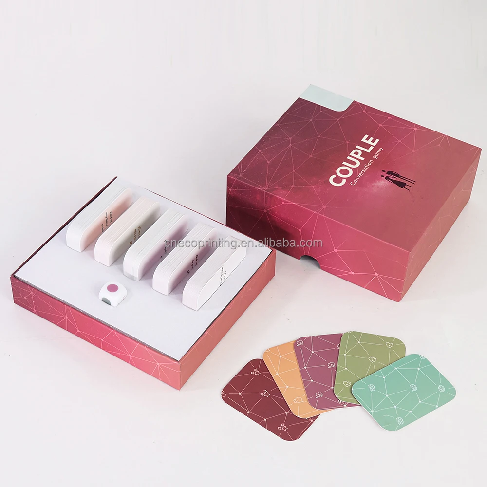 Custom Printing Different Funny Interesting Topic Question Cards Game for couple first date family and adults