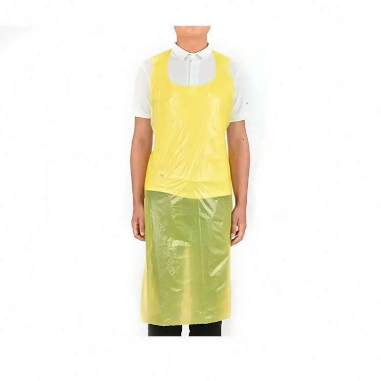 Disposable Sleeveless Plastic Aprons Waterproof Kitchen Apron for Adult
