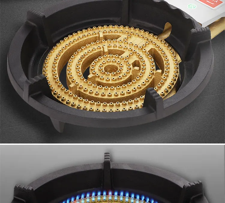 22kW chinese restaurant commercial LPG gas stove 3 rings single wok burner