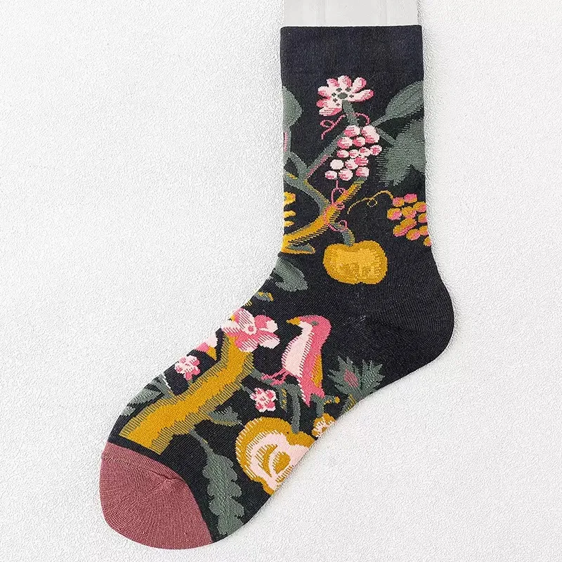 High quality colorful mens happy socks make your own socks custom logo designer combed cotton socks men