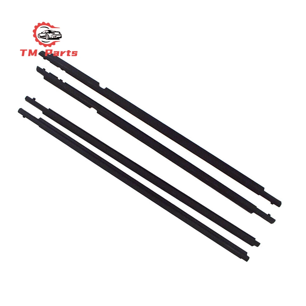4Pcs Car Window Weatherstrip For Toyota Corolla 2009-2013 Car Weatherstrip Window Moulding Trim Seal Black 75720-12780