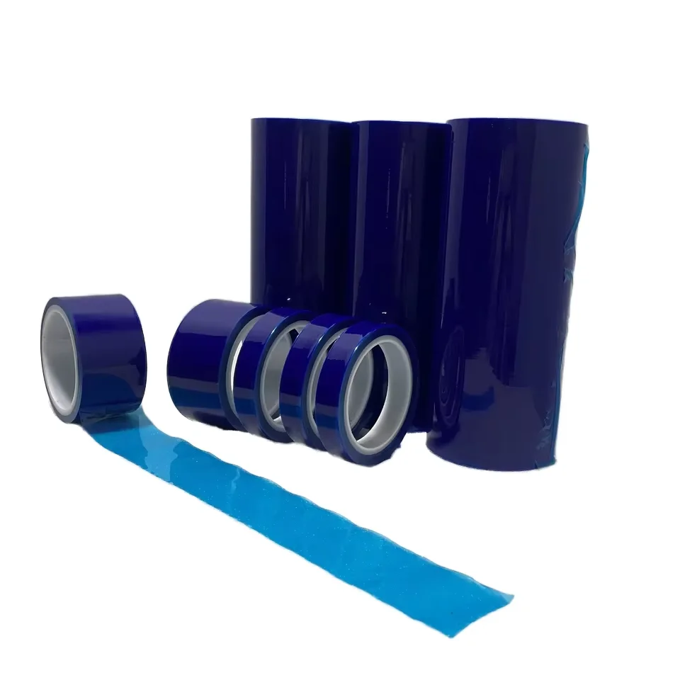 China Supplier Pe Clear Adhesive Plastic Blue Protective Film for Plastic Profile