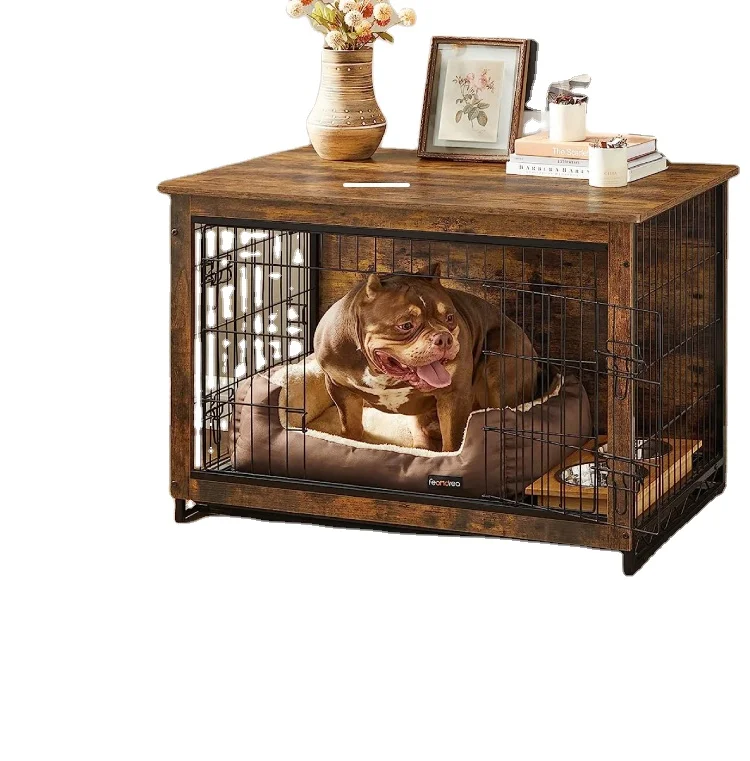 2023 New Style Mobile xxxl Heavy Duty Metal Square Tube Crate For Dog of cabinet furniture style dog cage