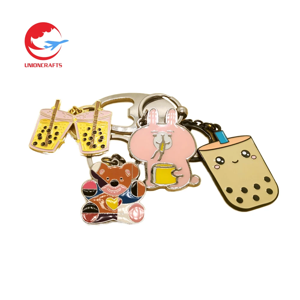 Merchandising custom made vendor key chain in bulk kpop cartoon animal door opener aircraft metal keychain dog mom cat keyring