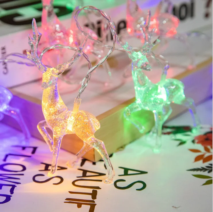 led lantern christmas elk light string sika deer modeling lights room shopping mall holiday decoration lights
